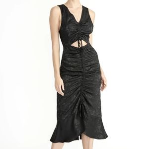 NWT Rachel Roy Black Floral Print Peekaboo Dress Sz 8